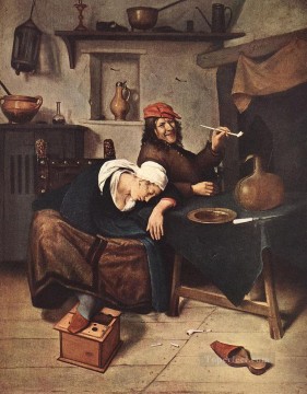 the merry drinker Painting - The Drinker Dutch genre painter Jan Steen